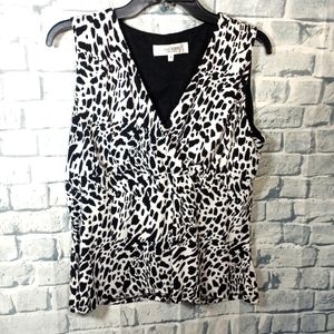 Black/White Jones Studio Surplice Sleeveless